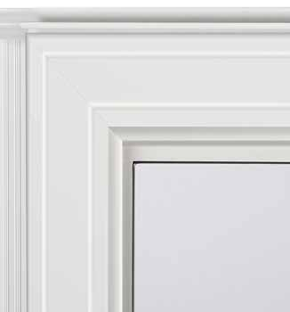 Close-up of the Contemporary 2.25-inch aluminum storm door frame