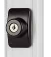Black keyed deadbolt for a DX storm door handle