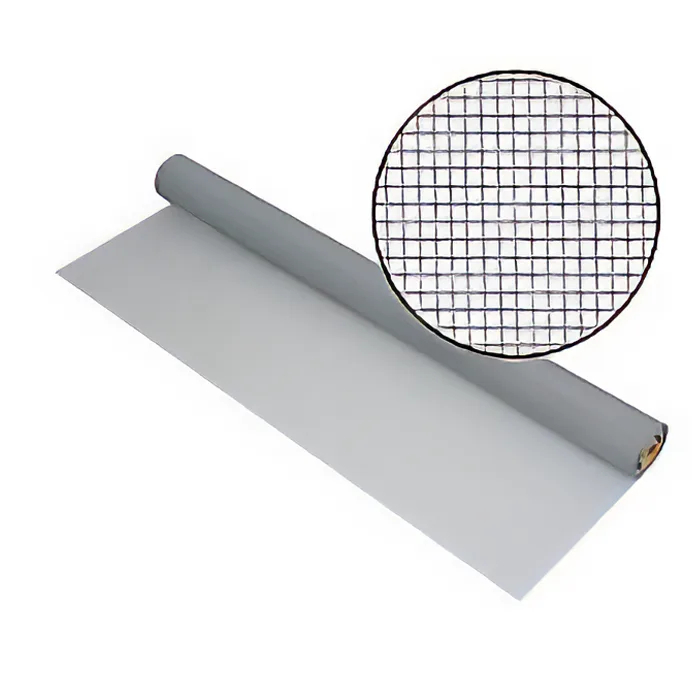 Grey fibreglass screen mesh