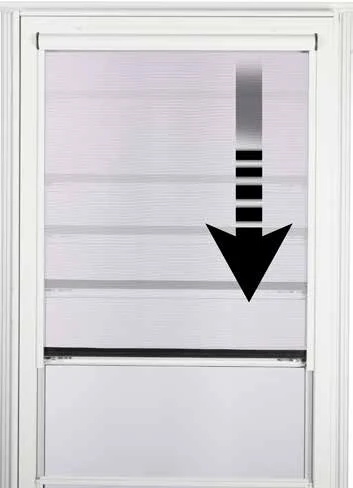 Storm door with an optional top-down Hidden Vent retractable screen