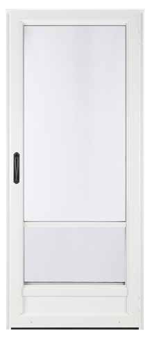 Extended View white aluminum storm door
