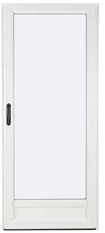 One-Lite white aluminum storm door
