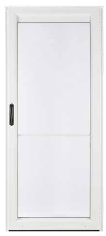 True-View half-lite white aluminum storm door